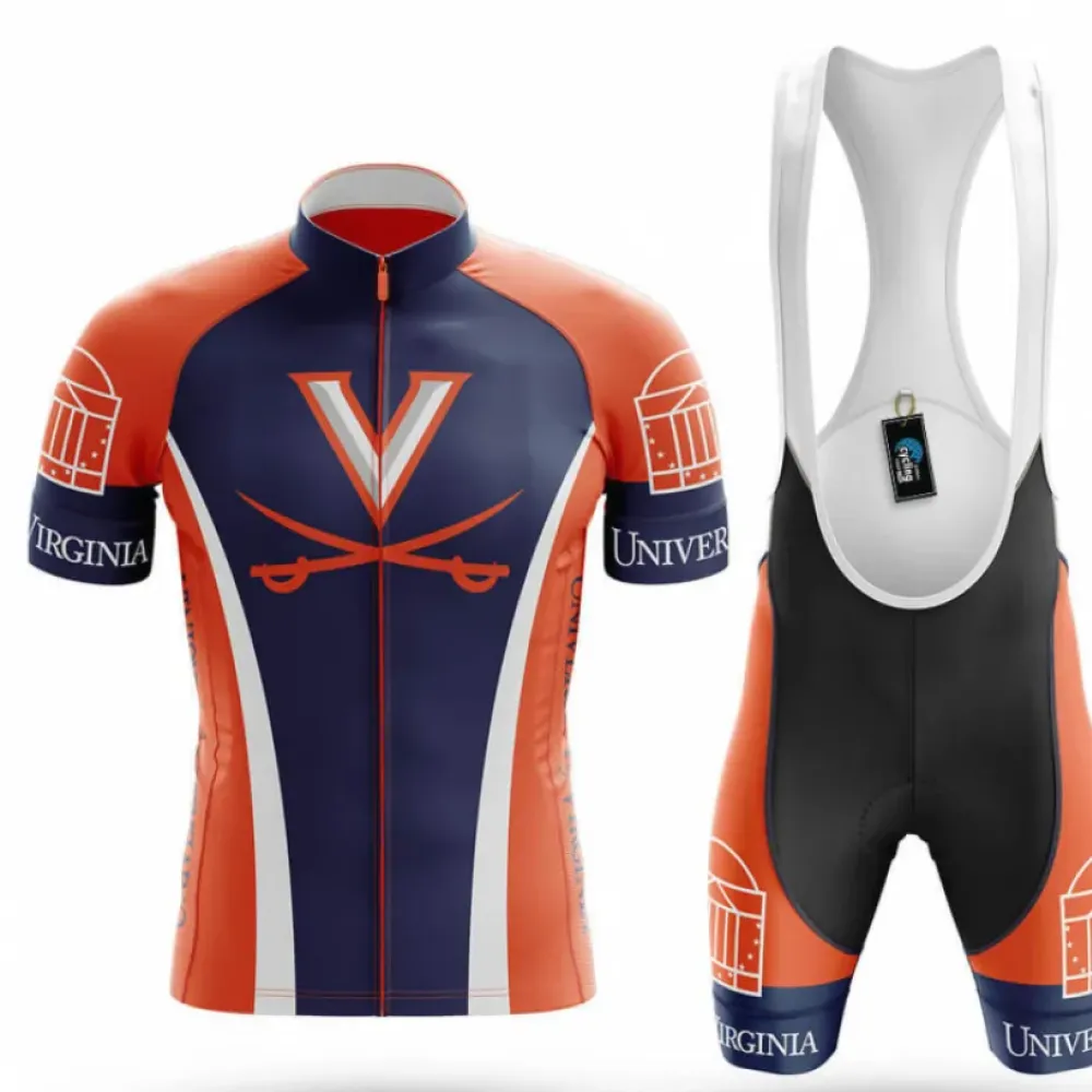 University of Virginia Cycling Kit Full Set Navy/Orange/White