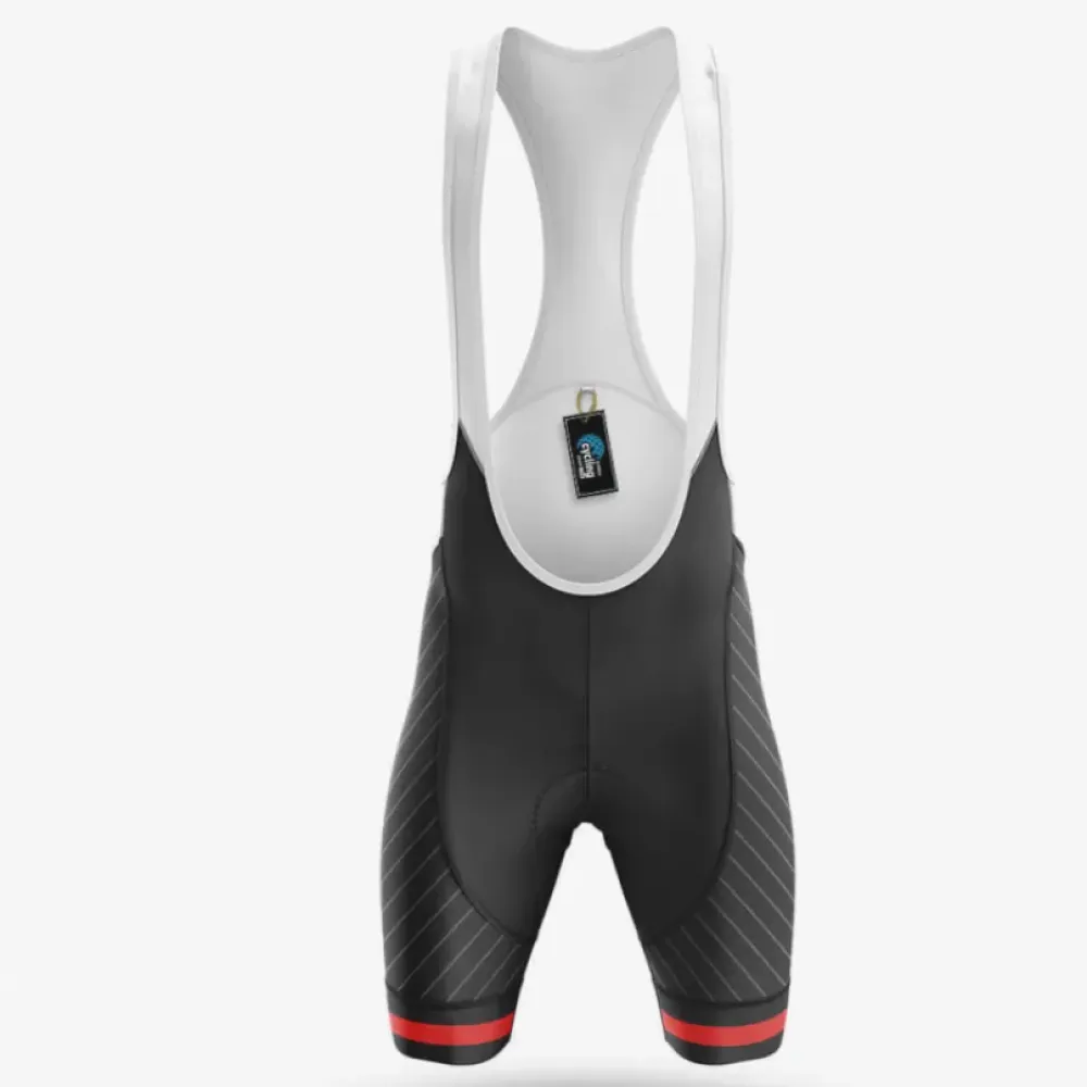 Cycling Bibs Comfortable White/Black/Red