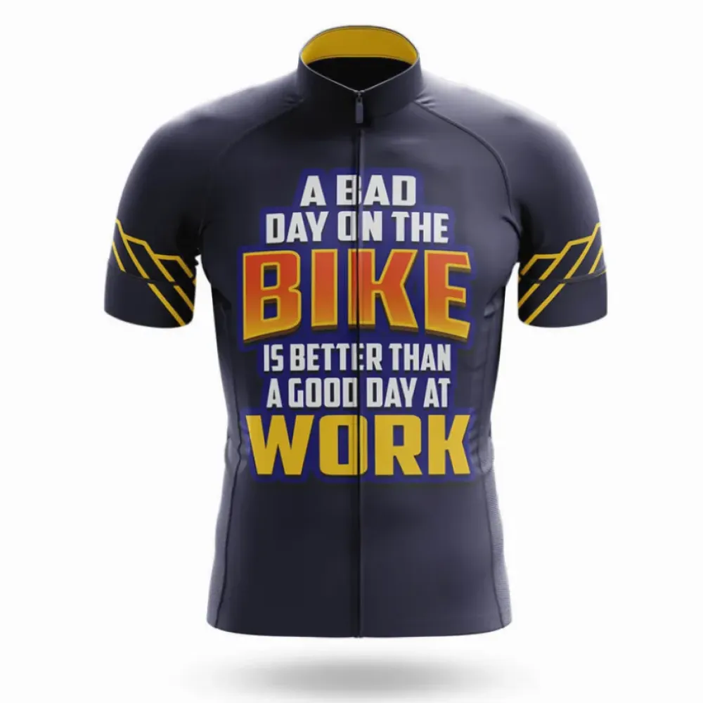 Cycling Jersey Bad Day Bike Navy/Yellow/Blue