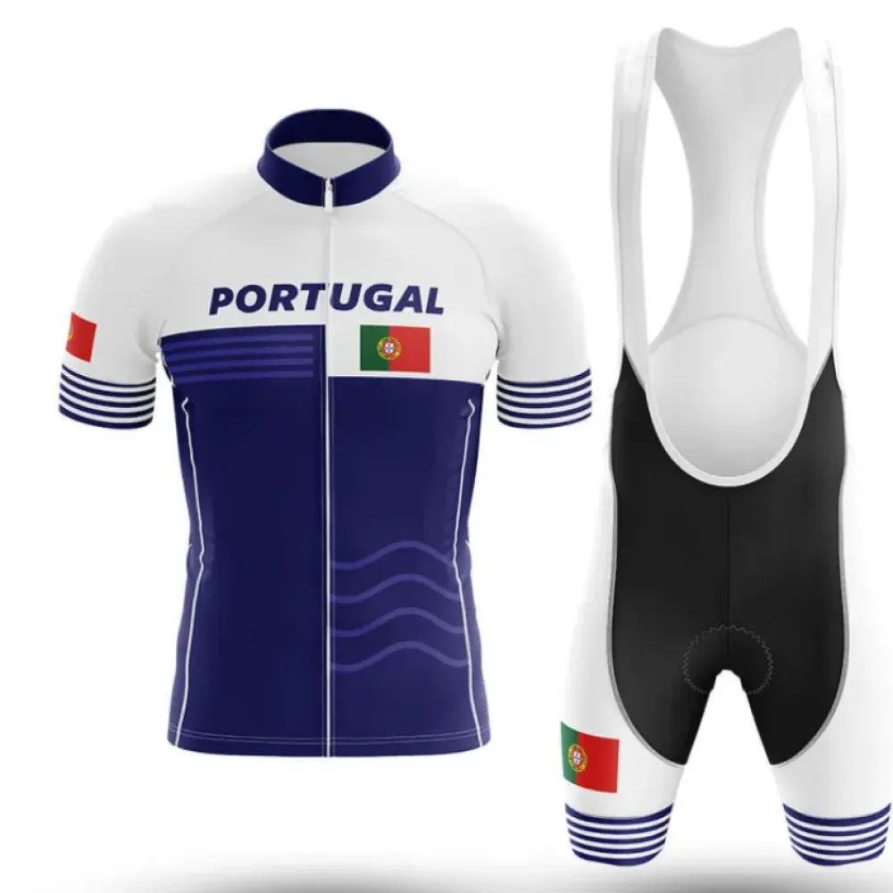 Portugal V19 Cycling Kit Full Set White/Blue/Green
