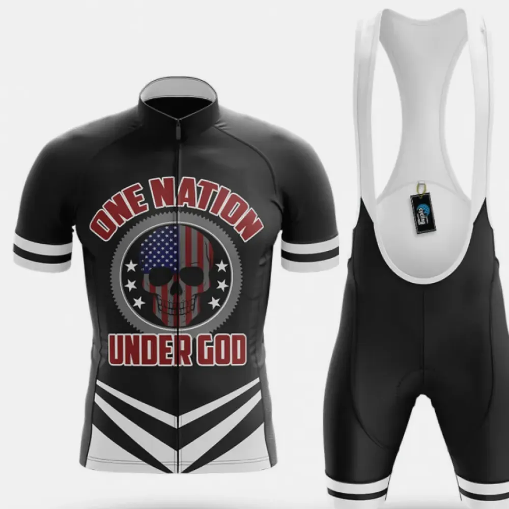 Cycling Kit One Nation Under God Black/White/Red