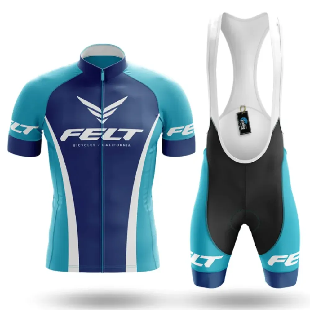 Felt Cycling Kit Full Set Blue/White/Black