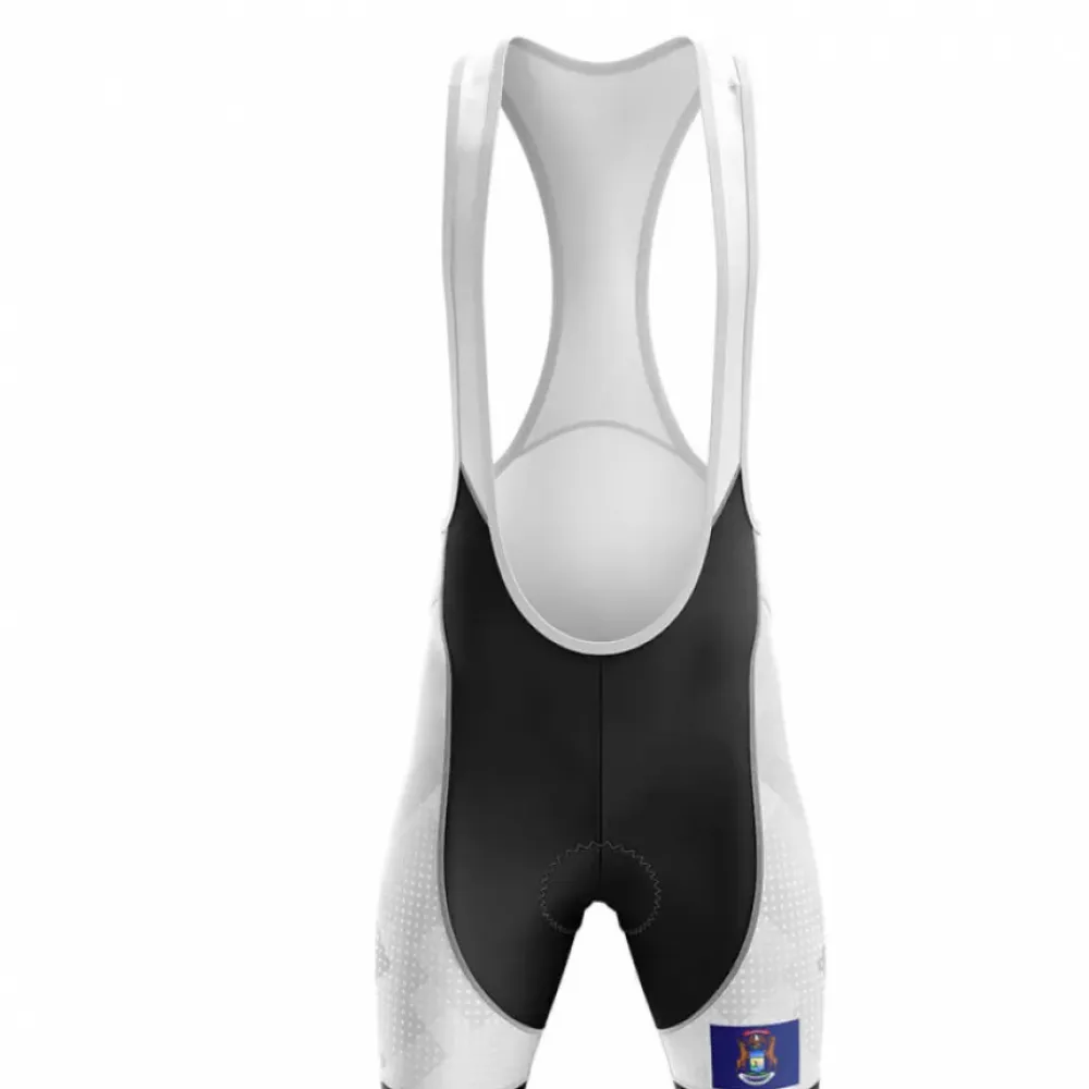 Michigan Cycling Bibs Ver.2 Breathable White/Black/Dark Blue