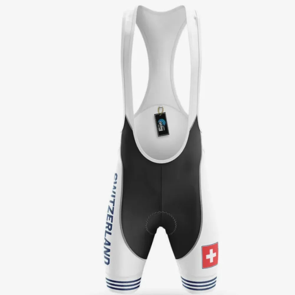 Switzerland S6 Cycling Bibs White/Black/Red