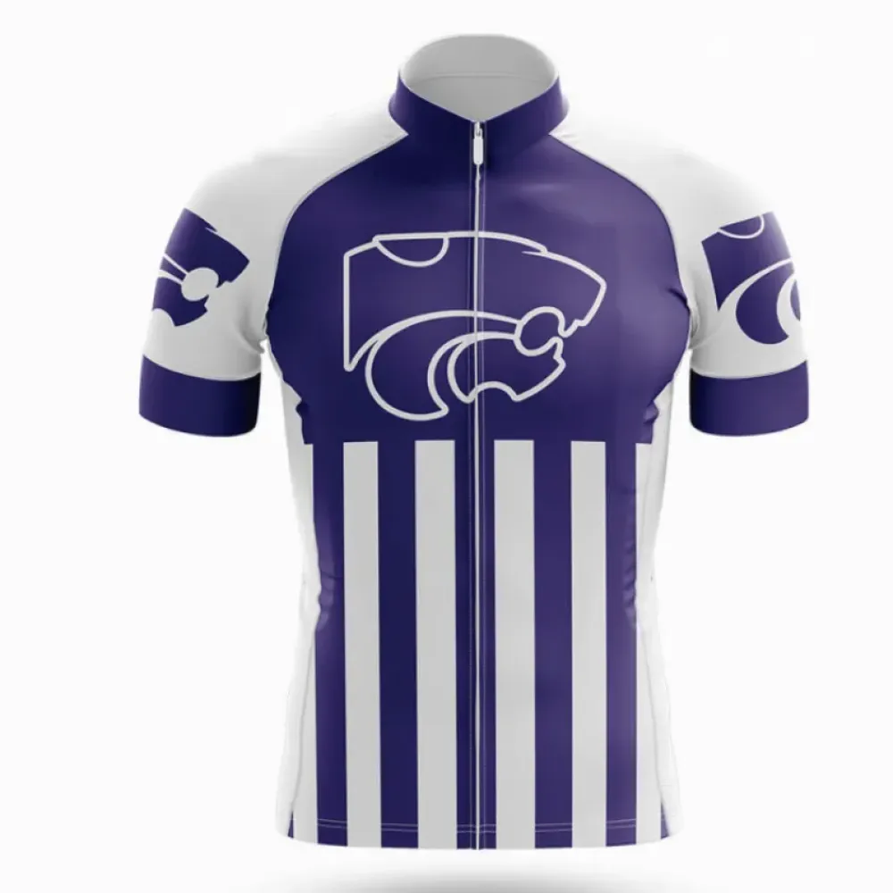 Kansas State University USA Cycling Jersey Purple/White/Blue