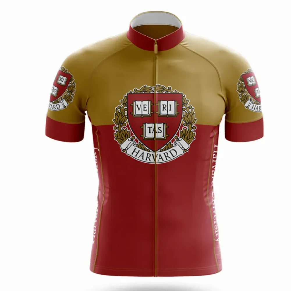 Harvard Cycling Jersey Premium Maroon/Gold/Brown