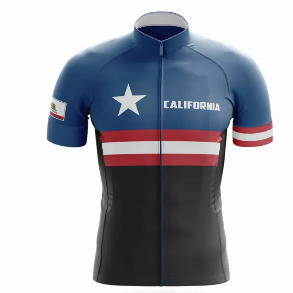 California S26 Cycling Jersey Navy/Red/White