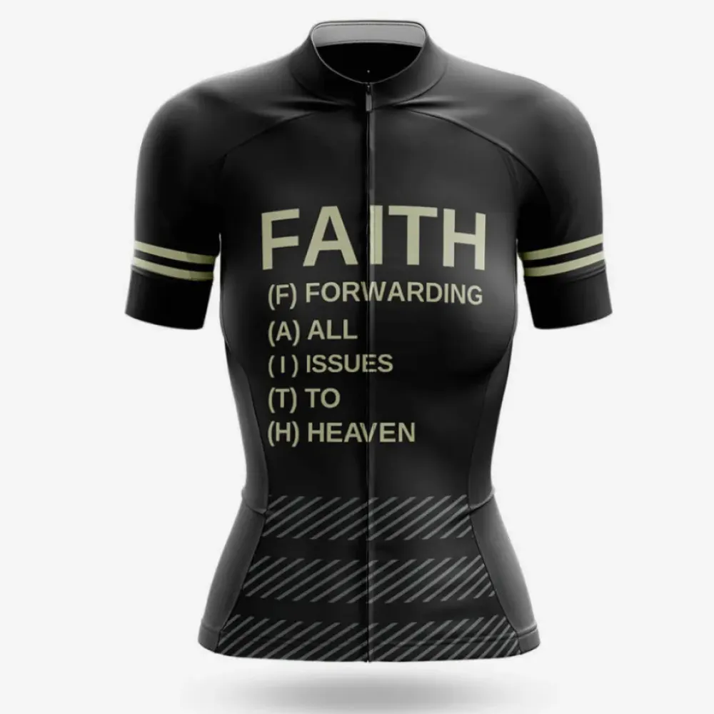 Faith Women Cycling Jersey Black/Gold/White