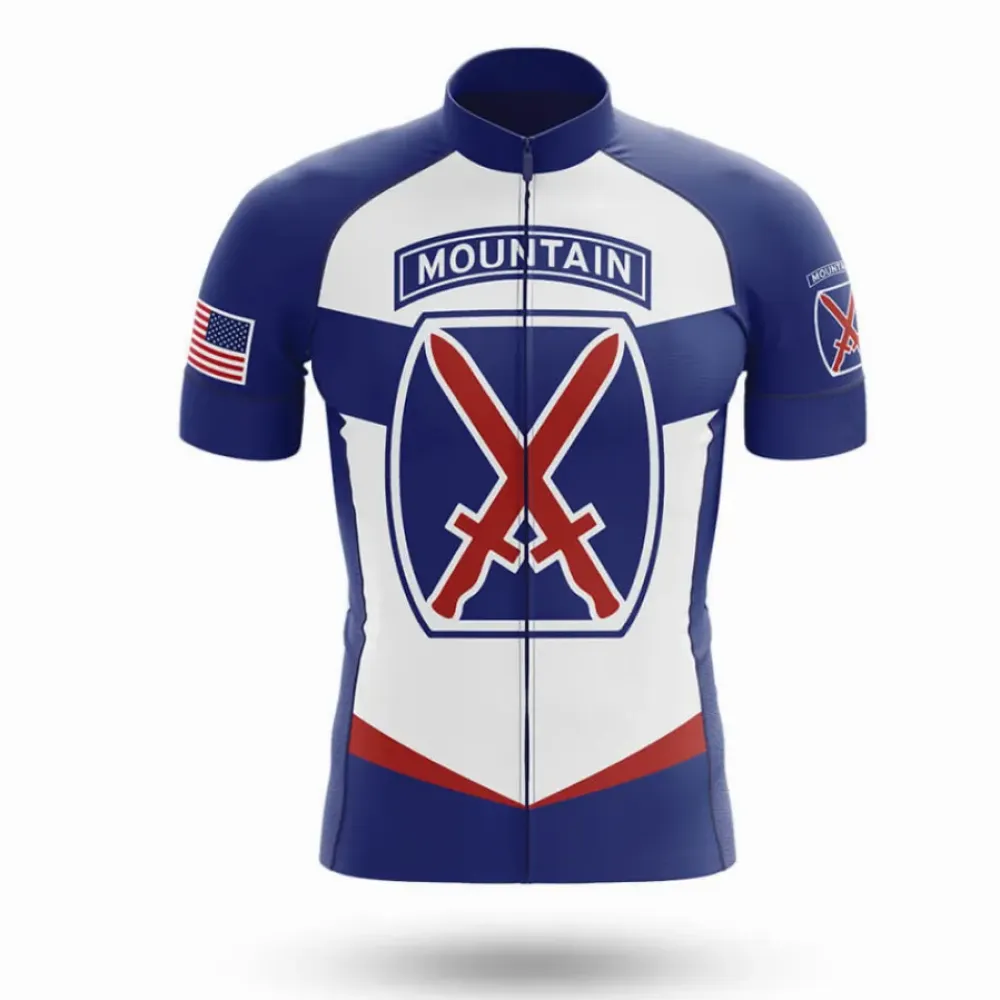 Mountain Division Cycling Jersey Blue/White/Red