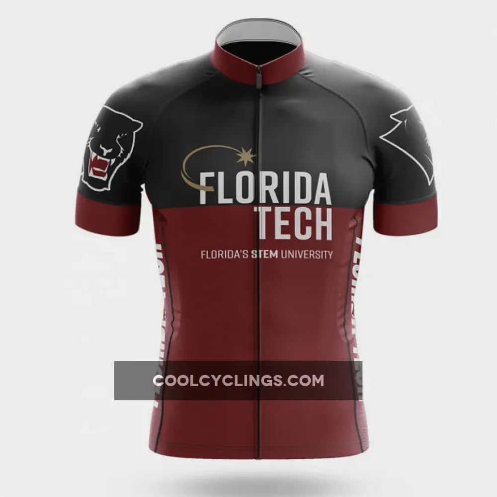 Florida Tech Cycling Jersey Stylish Maroon/Black/Gold
