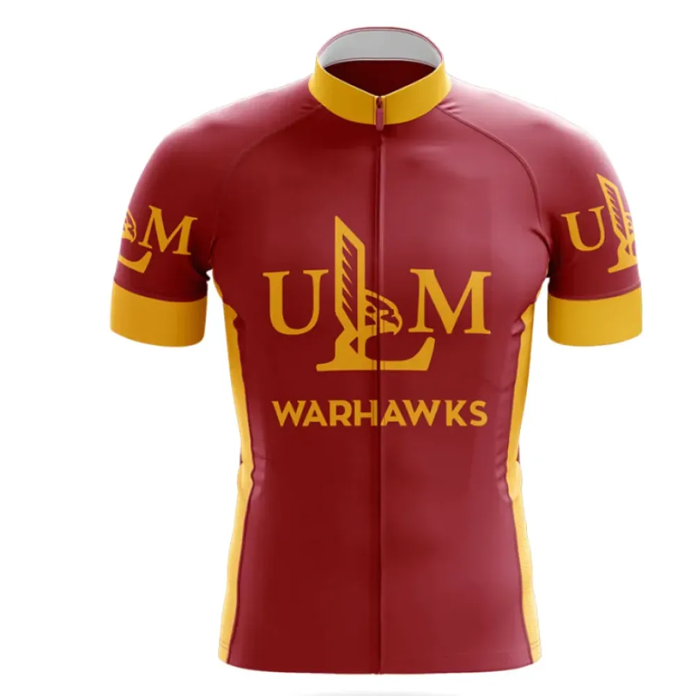 Louisiana Monroe Cycling Jersey Warhawks Maroon/Gold/Red