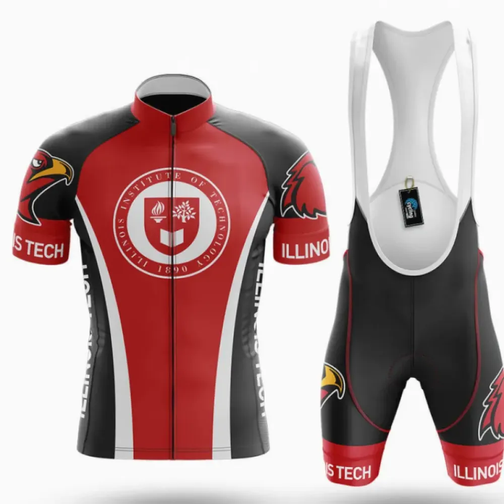 Illinois Institute of Technology Cycling Kit Full Set Eagle Crest Red/Black/White
