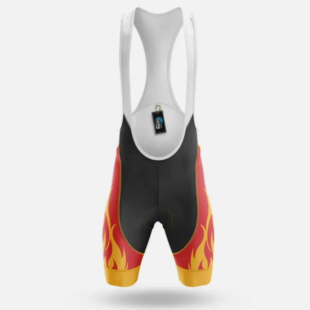 Cycling Bibs Fire Elements Black/Red/Yellow