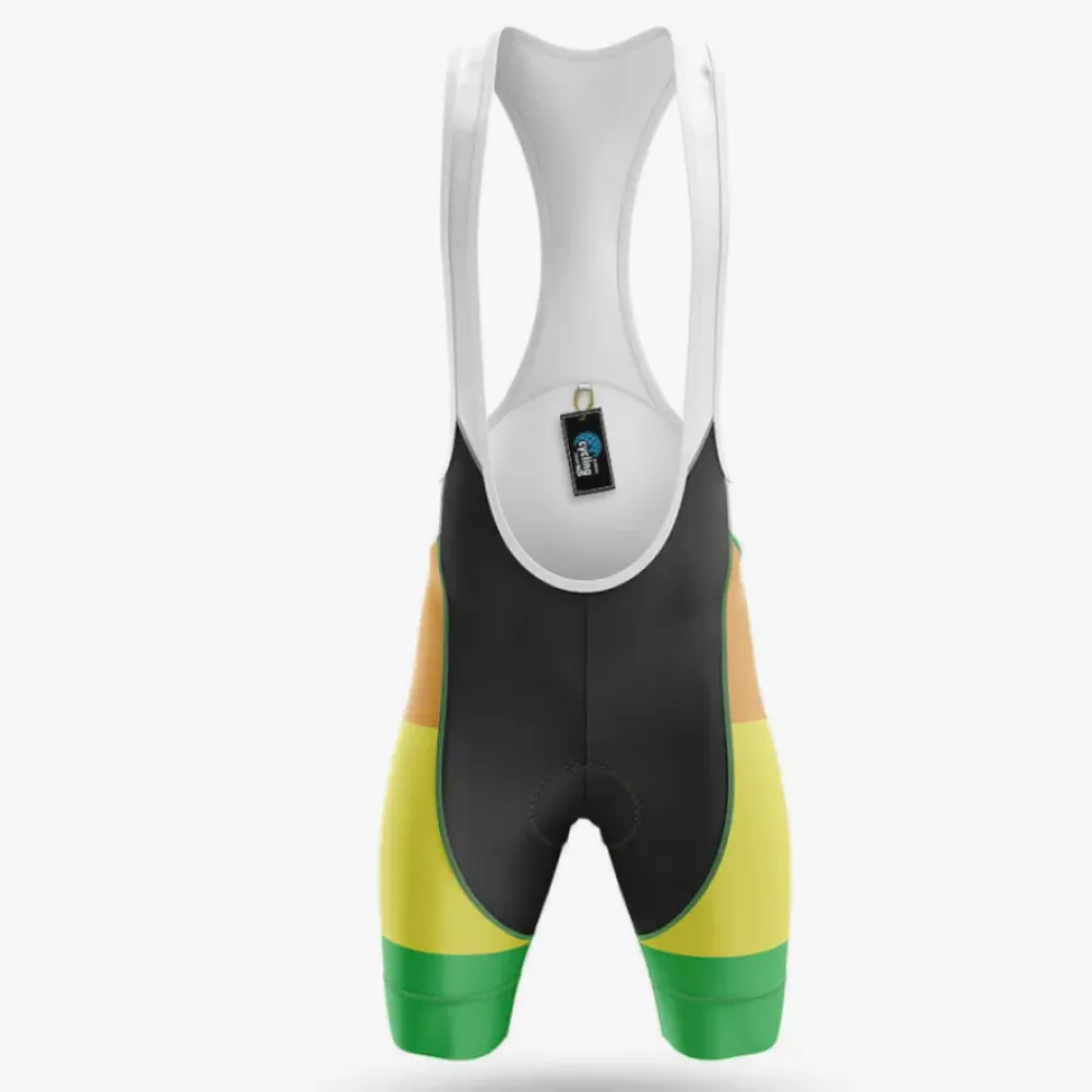 Classic Pride Flag Cycling Bibs Pride Green/Yellow/Black