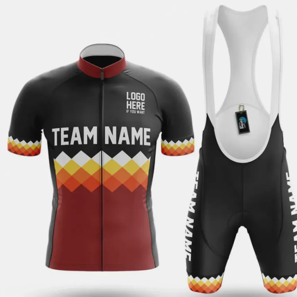 Cycling Kit Custom Team Name Red/Yellow/White