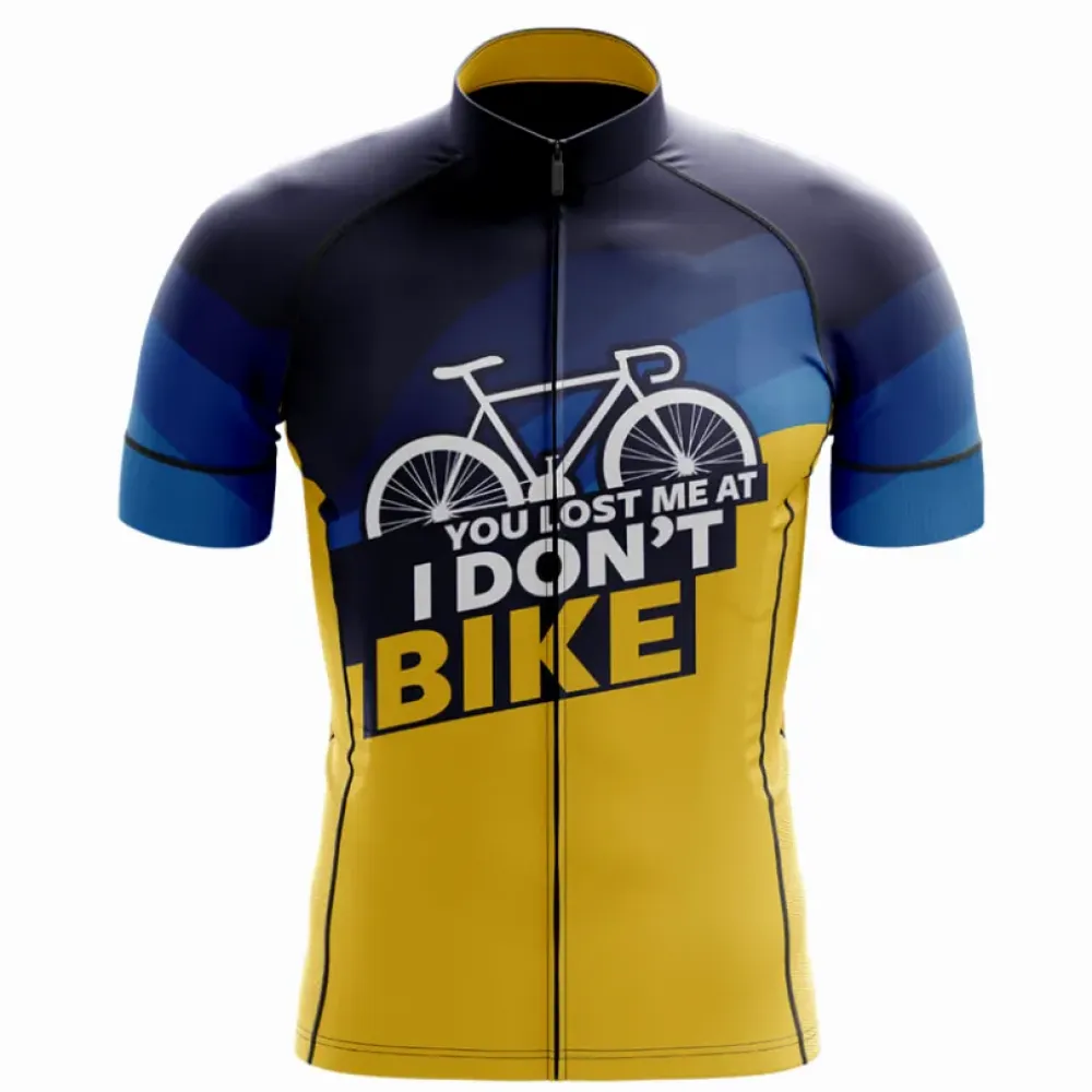 Love My Bike Cycling Jersey Unique Design Navy/Yellow/Blue