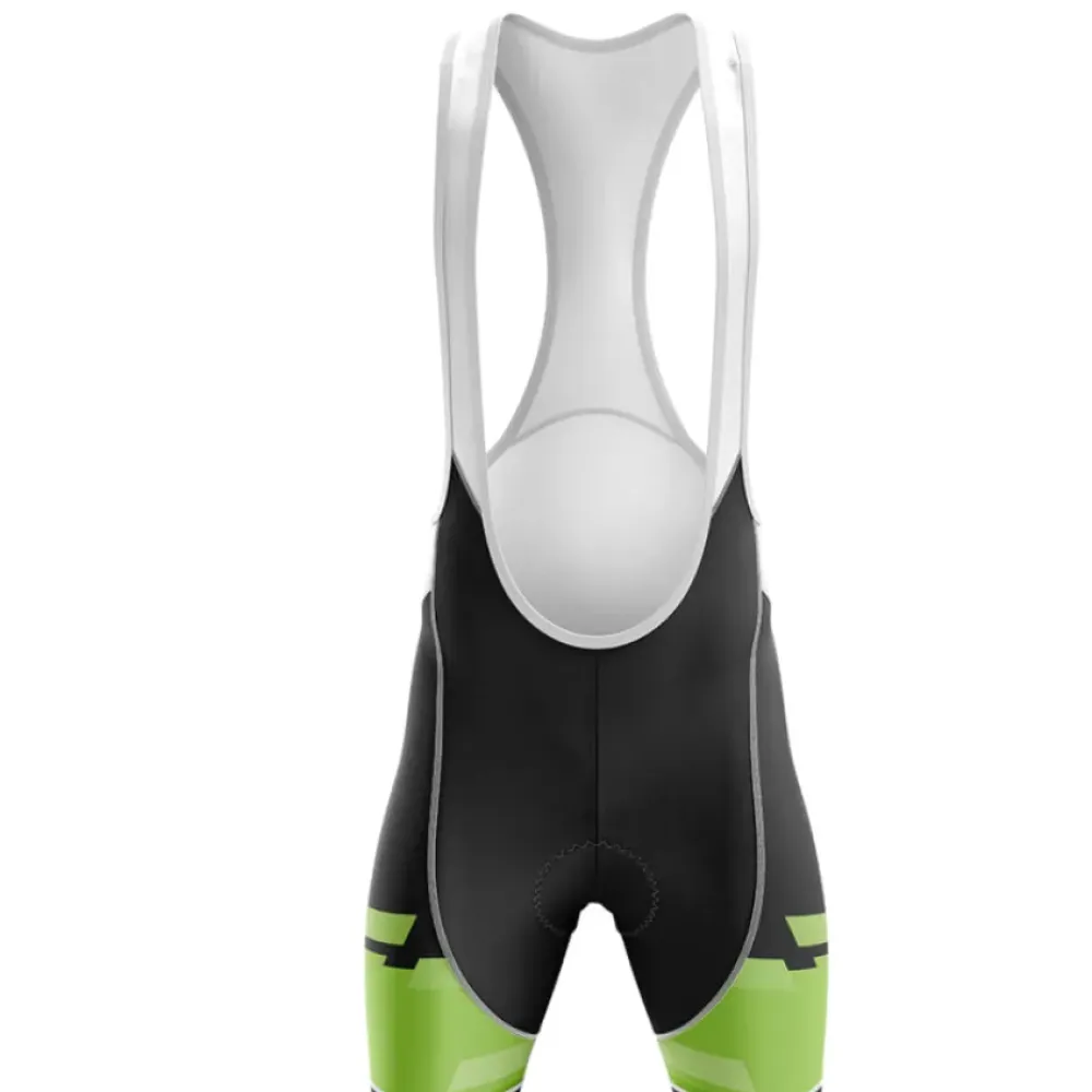 Attack Men's Cycling Bibs Breathable Lime/Black/White