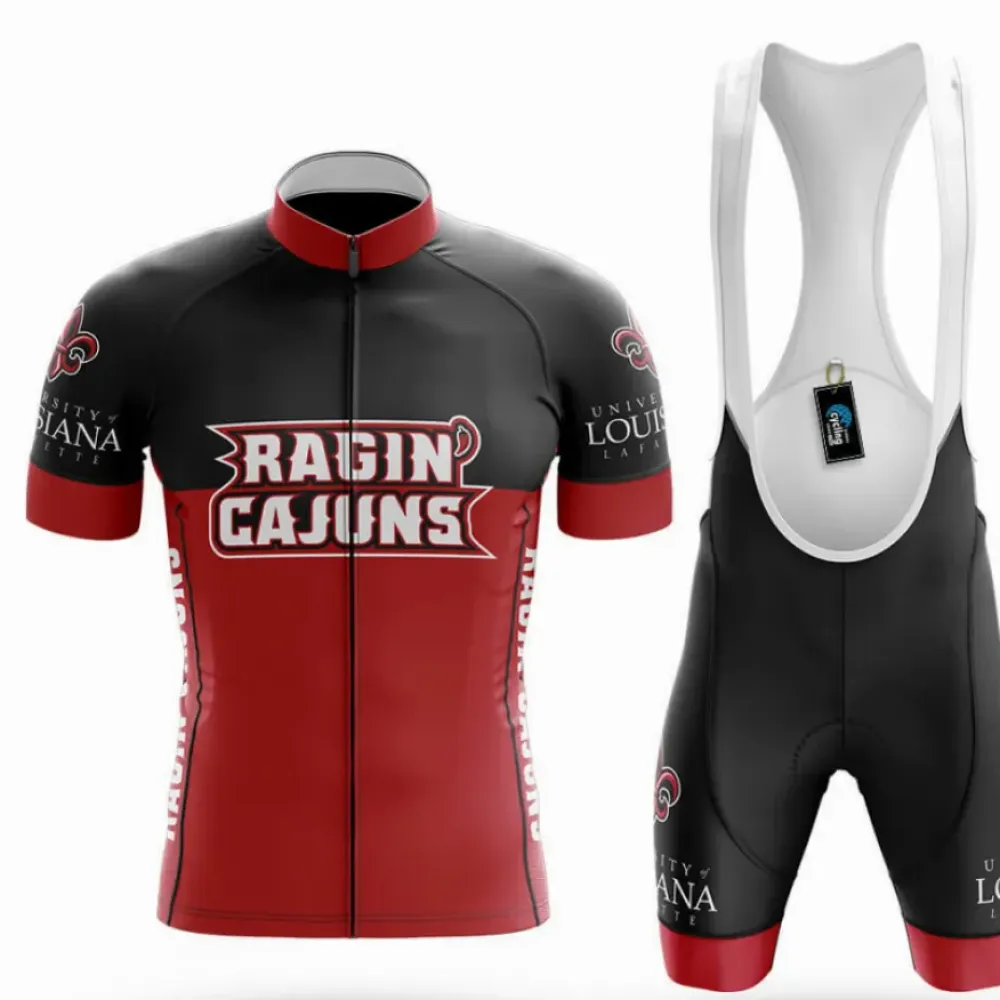 Louisiana Lafayette Cycling Kit Full Set Red/Black/White