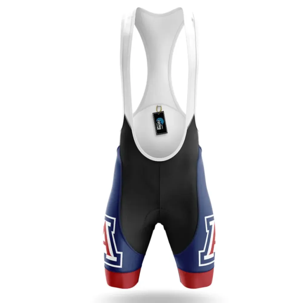University of Arizona AZ Cycling Bibs Comfortable Navy/Red/White