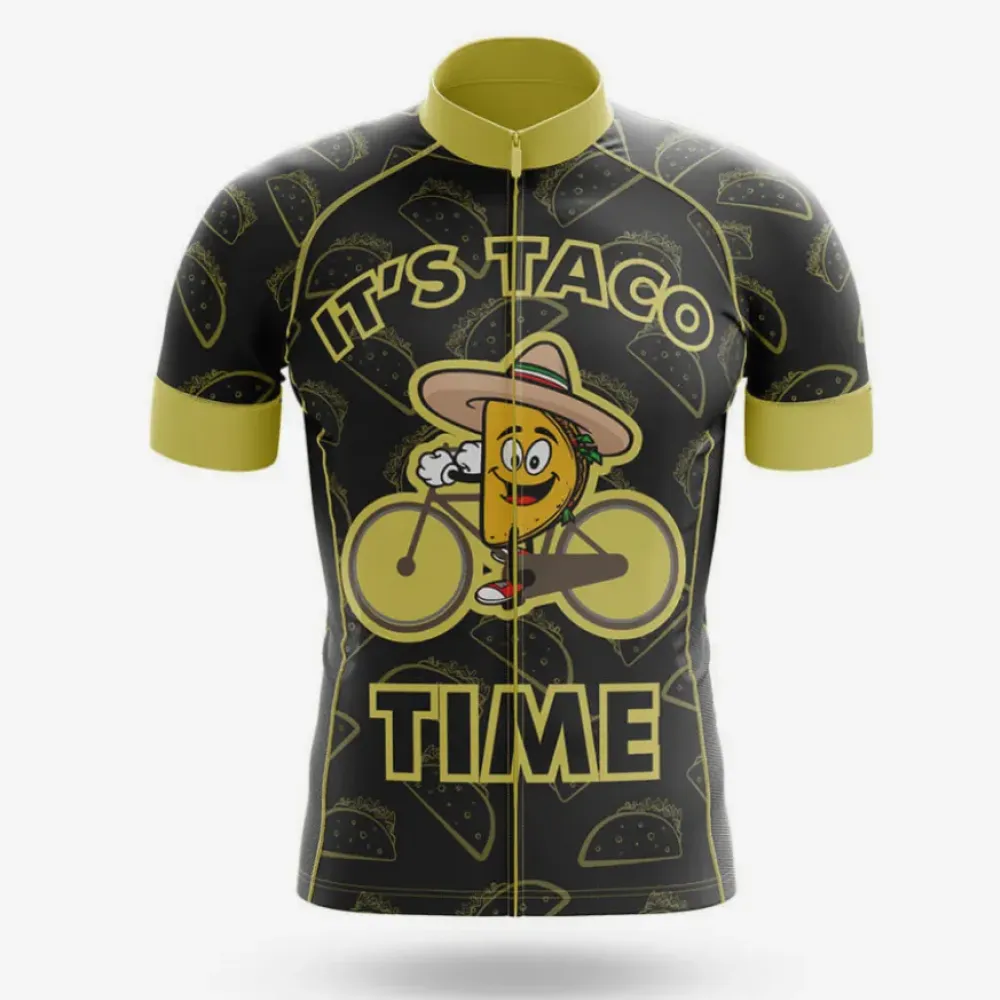 Taco Time Cycling Jersey Ver.2 Funny Taco Black/Gold/Yellow