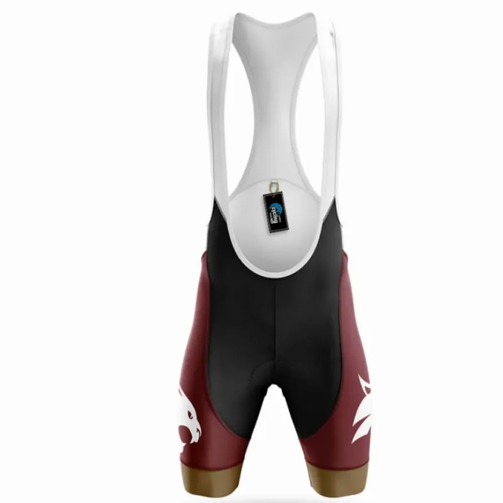 Texas State University TX Cycling Bibs Comfortable Black/Burgundy/White