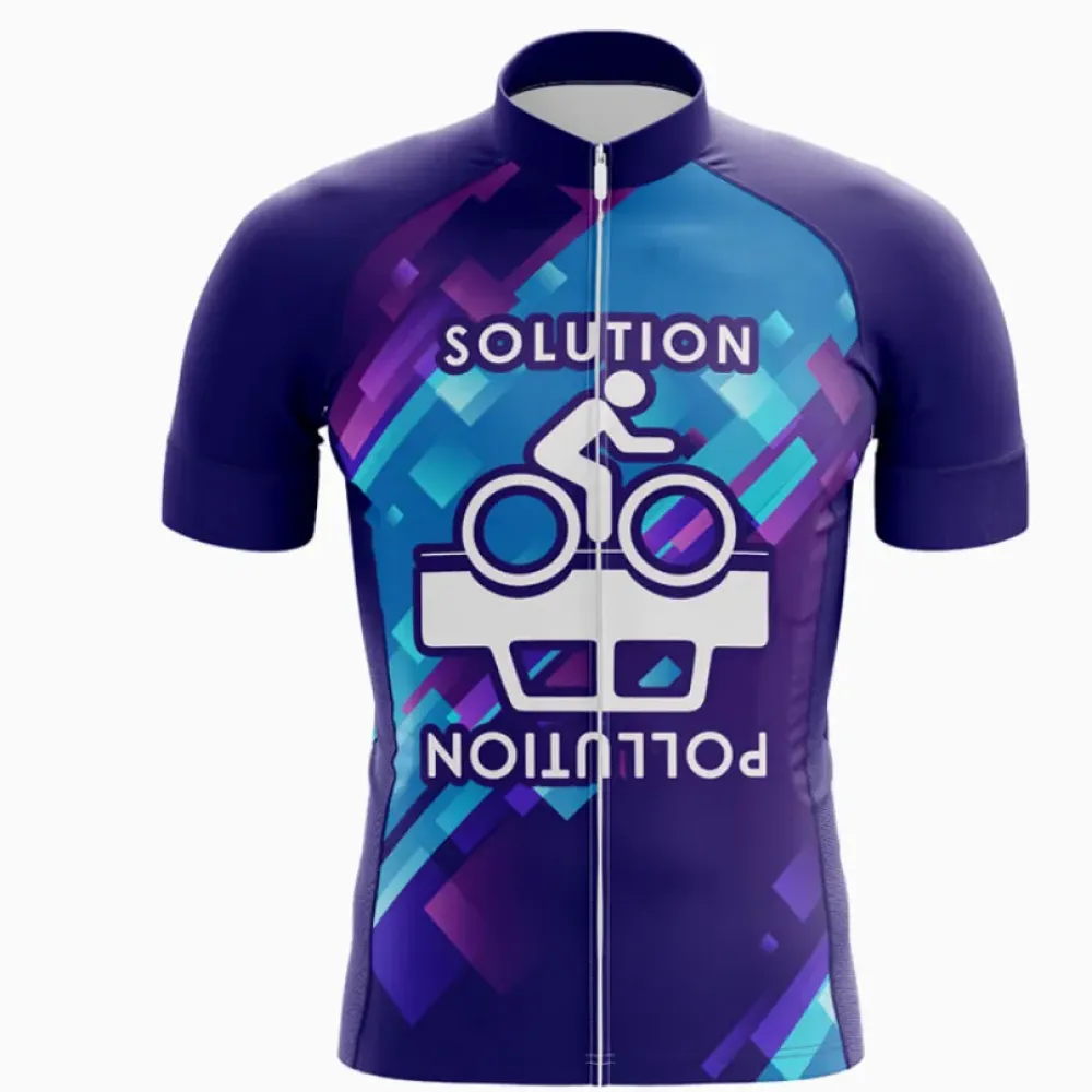 Solution Pollution Cycling Jersey Purple/Blue/Purple