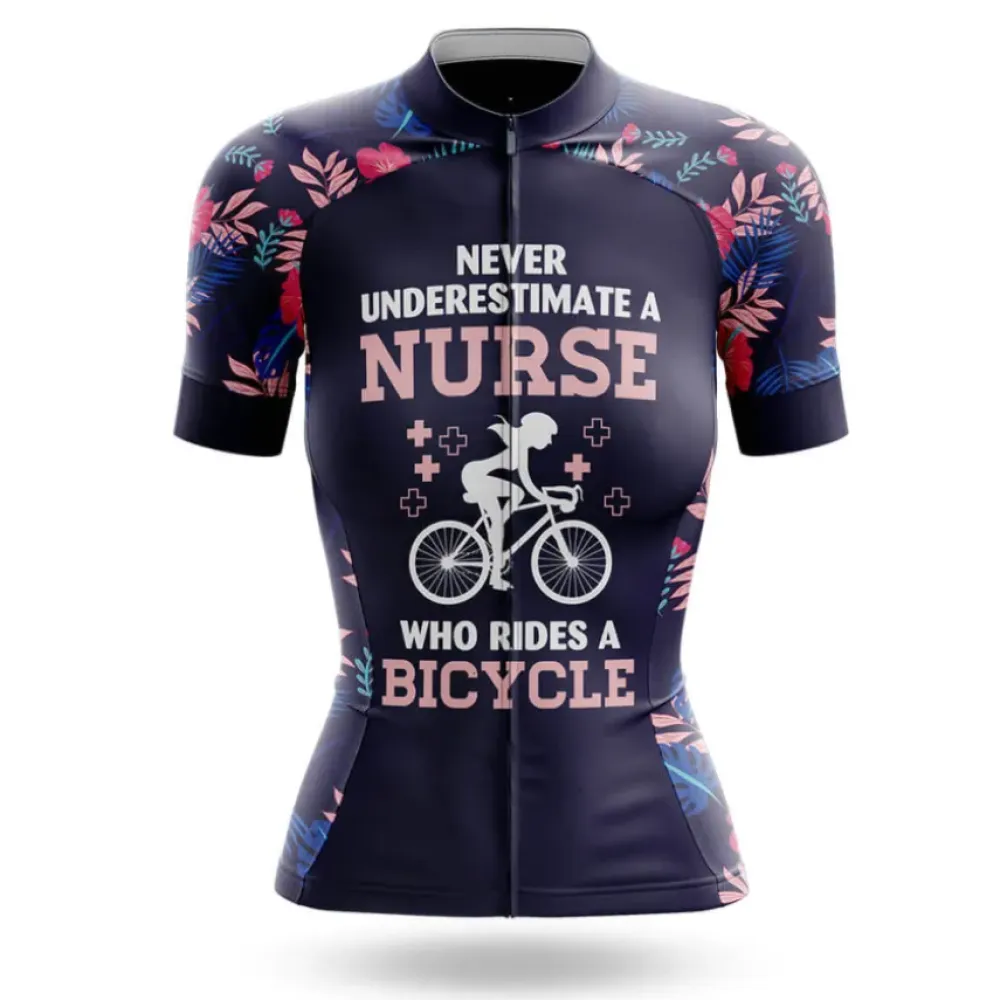 Cycling Nurse V4 Floral Navy/Pink/Blue