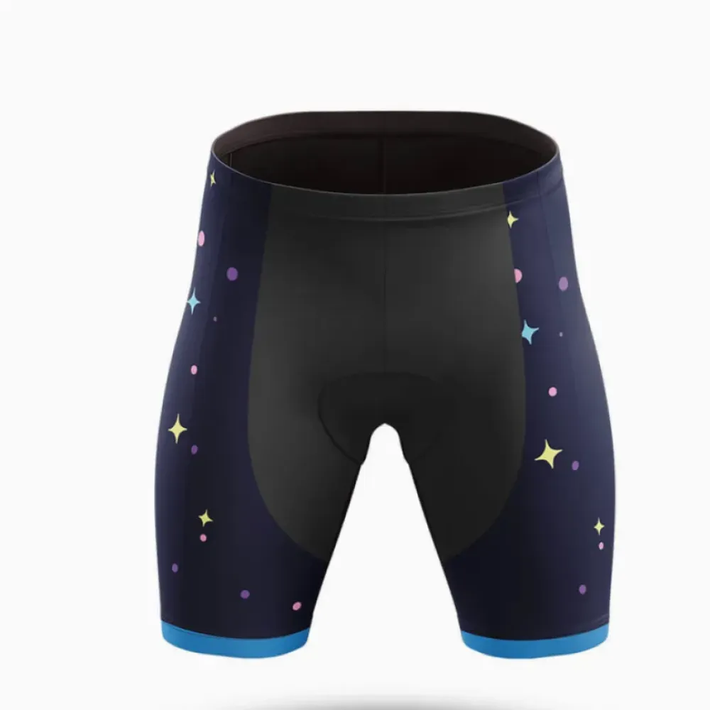 Cats Live Here Shorts Galactic Stars Navy/Purple/Blue
