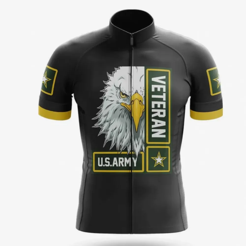 US Army Eagle Cycling Jersey Black/Gold/White