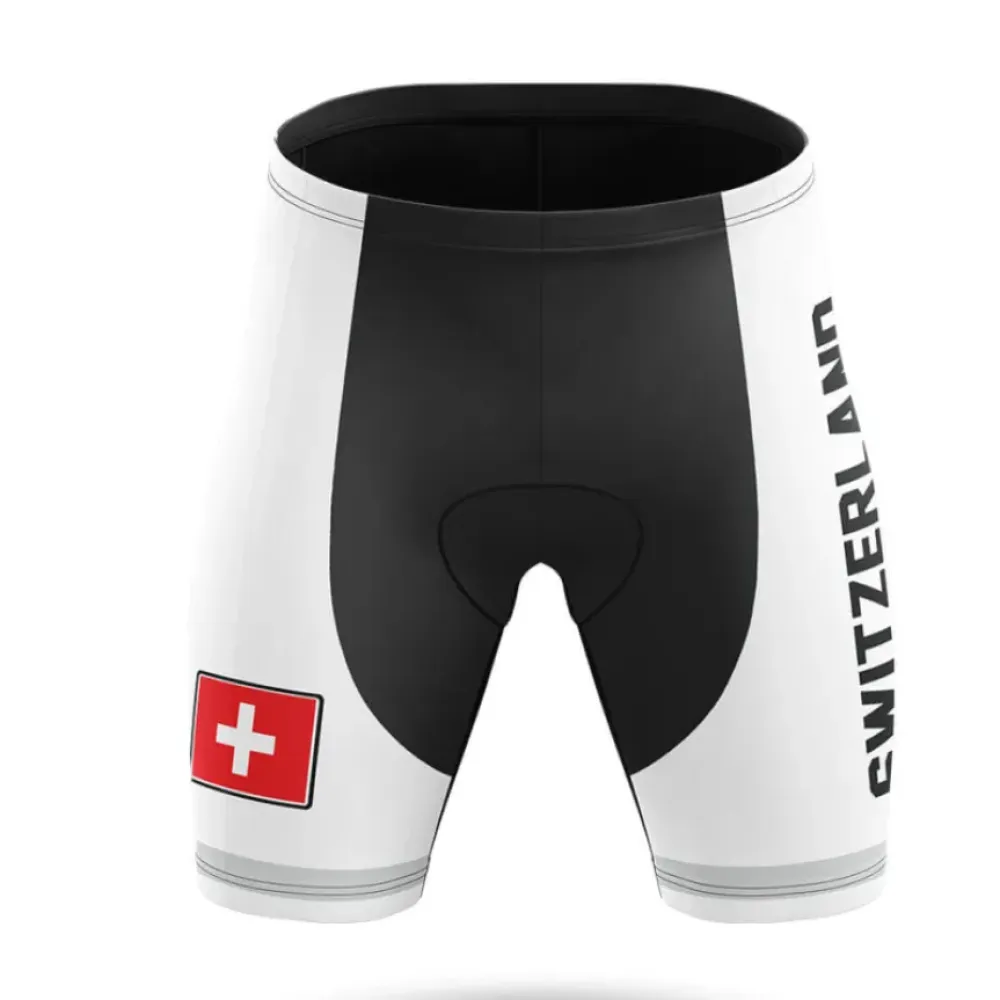 Switzerland S5 White Cycling Shorts