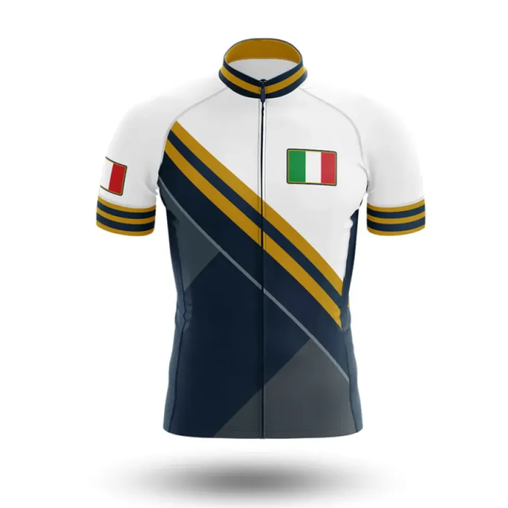 Italy V15 Cycling Jersey Navy/Gold/White