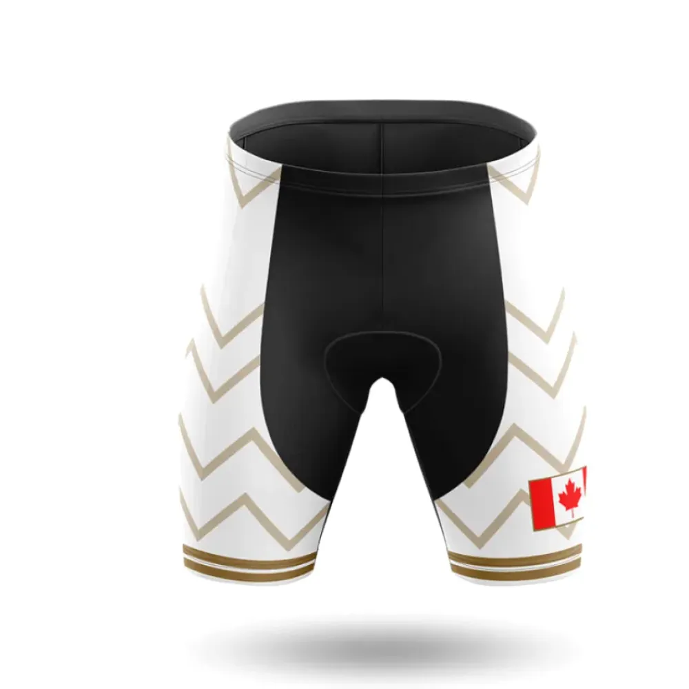 Canada Women Cycling Shorts White/Gold/Black