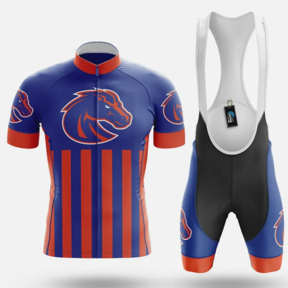 Boise State University USA Cycling Kit Full Set Blue/Red/White