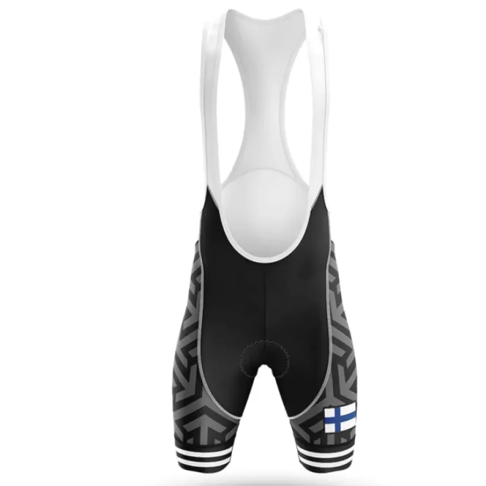 Finland V18 Cycling Bibs White/Black/Grey