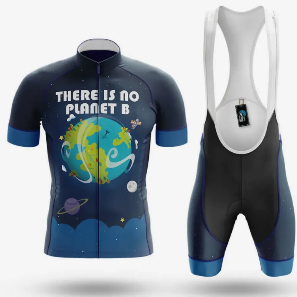 Cycling Kit There Is No Planet B Navy/Blue/Grey