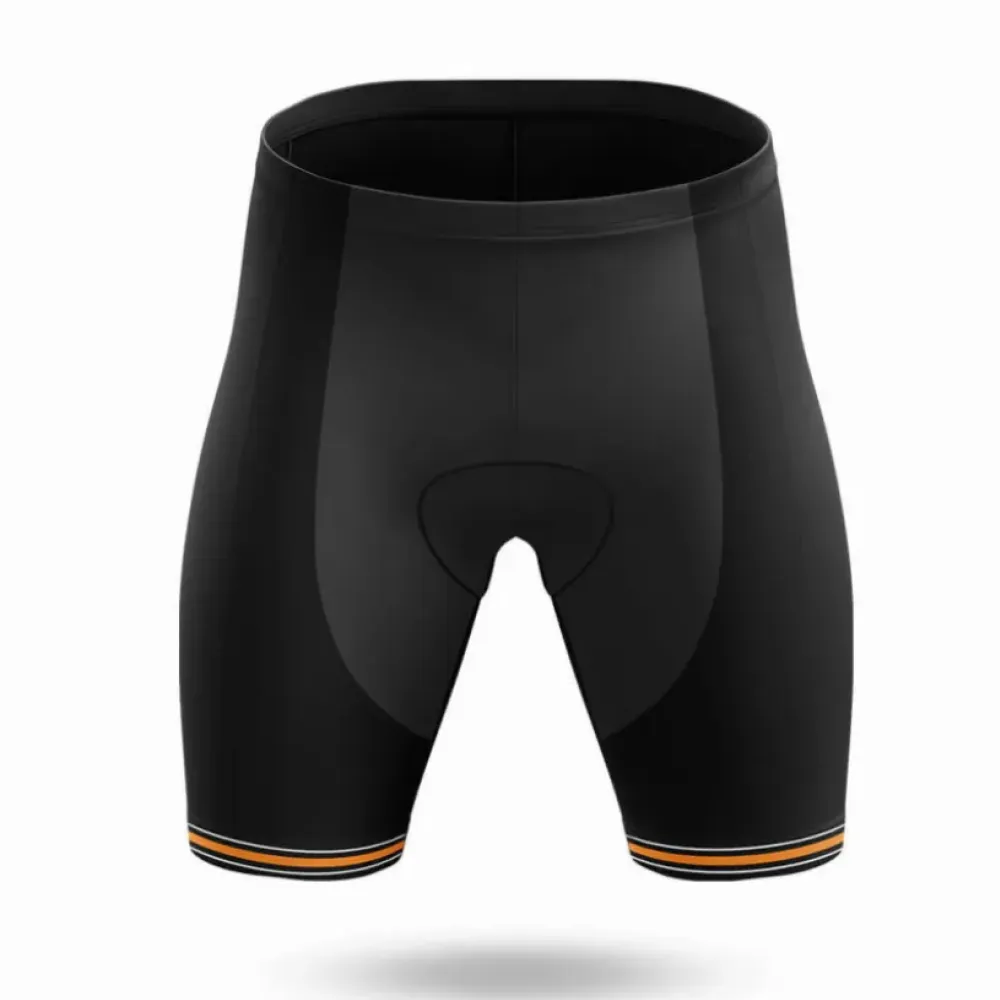 Cycling Shorts Comfortable Black/Orange/White