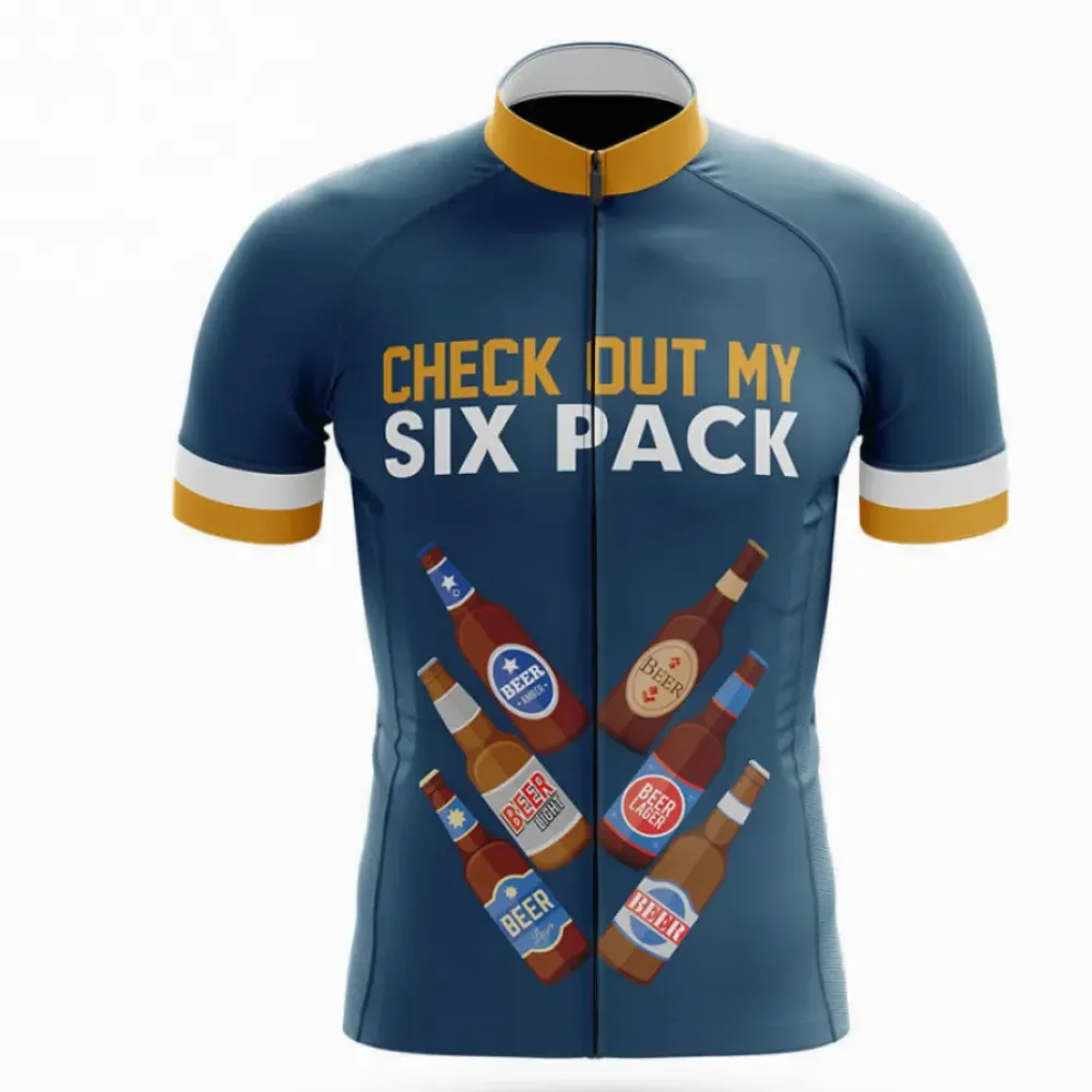 Six Pack Cycling Jersey Beer Navy/Gold/White
