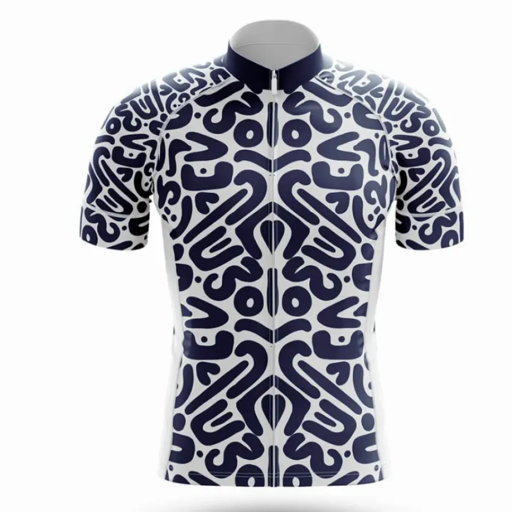 Modern Art Bold Cycling Jersey Navy/White/Silver