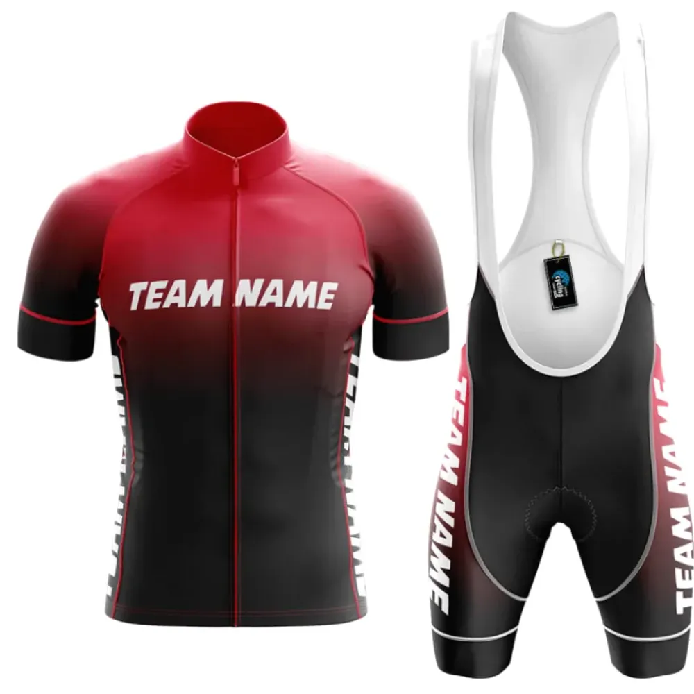 Cycling Kit M11 Custom Team Name Red/Black/White