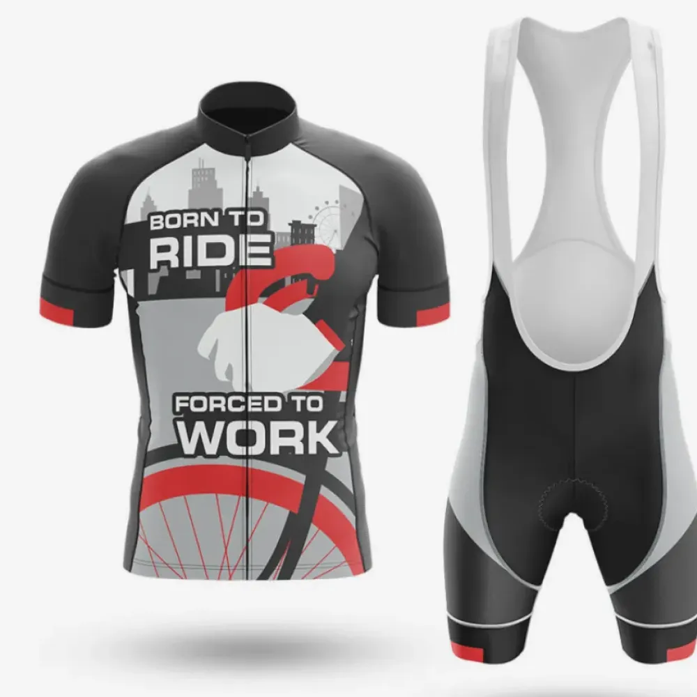 Born To Ride Cycling Kit Full Set Ver.2 Urban Style Black/Red/White