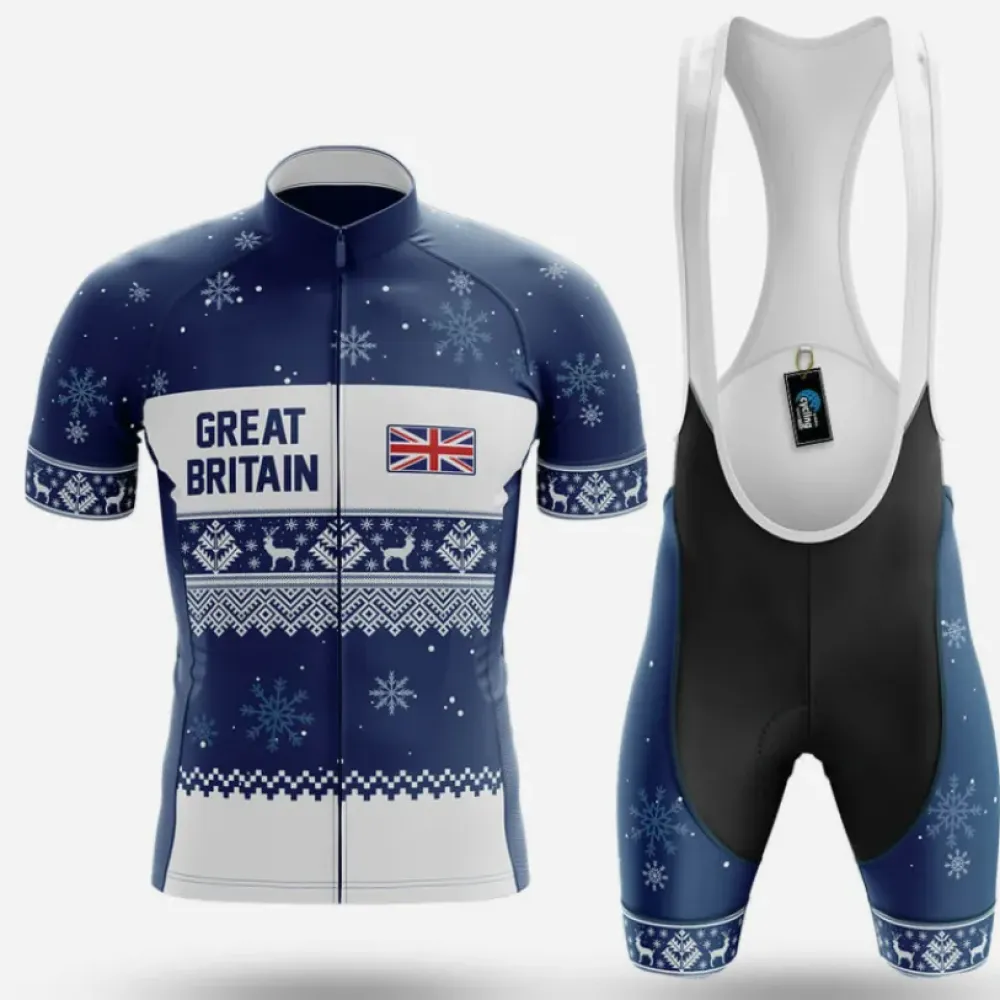 Great Britain Xmas Cycling Kit Full Set Navy/White/Blue