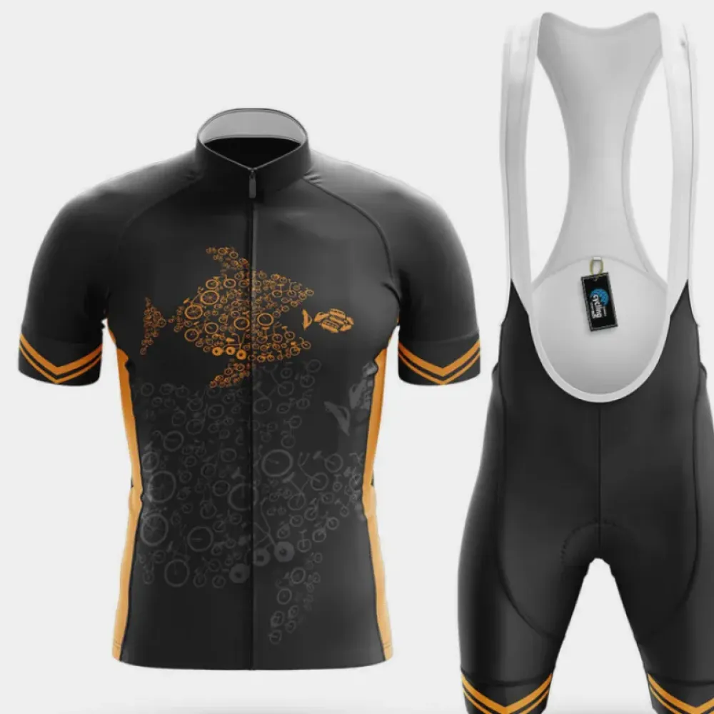 Cycling Kit Fish Bicycle Black/Yellow/White