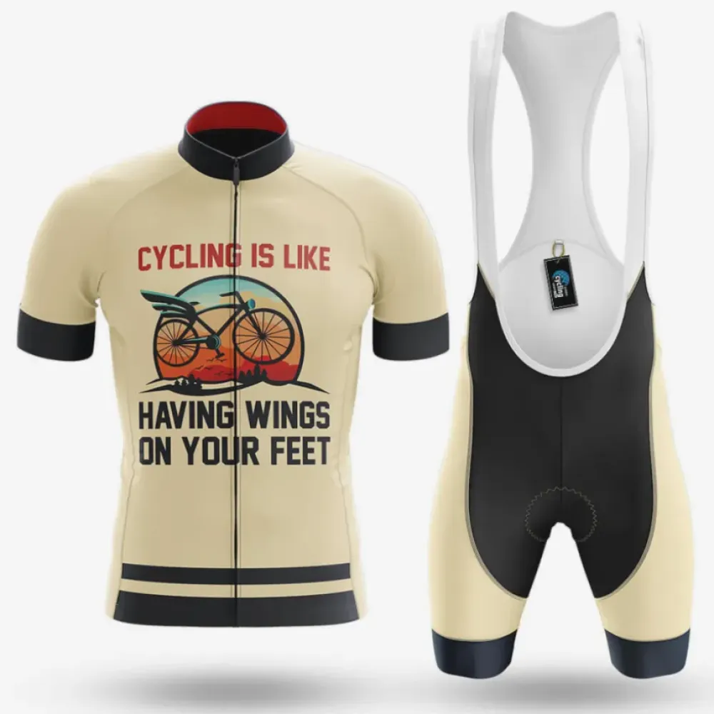 Cycling Wings Kit Wings On Feet Beige/Black/Red