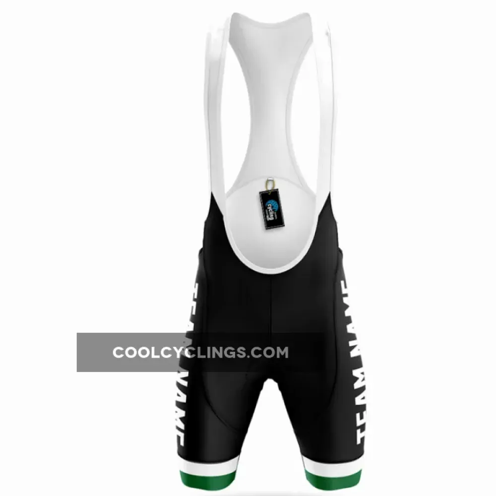 Cycling Bibs S7 Custom Team Name Black/Green/White