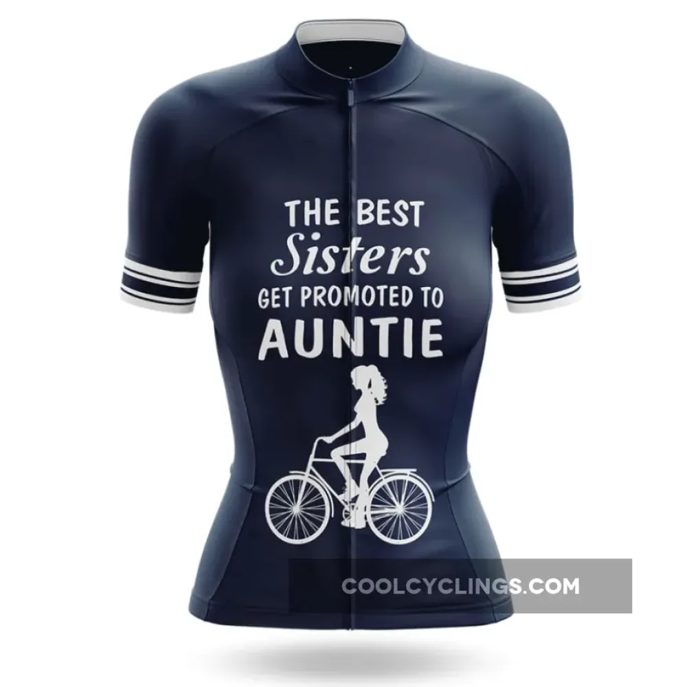 Auntie Women's Cycling Jersey Promoted Sisters Navy/White/Grey
