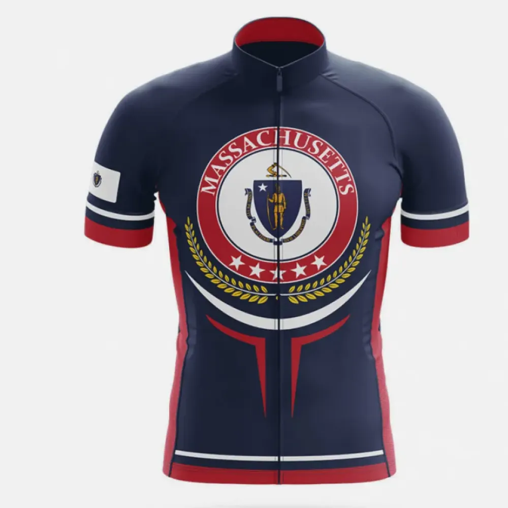 Massachusetts V19 Cycling Jersey Navy/Red/White
