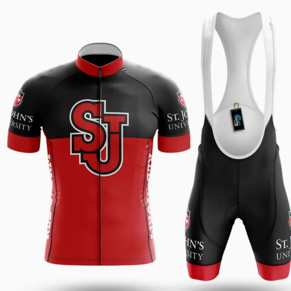 St. John's University Cycling Kit Full Set Ver.2 Premium Red/Black/White