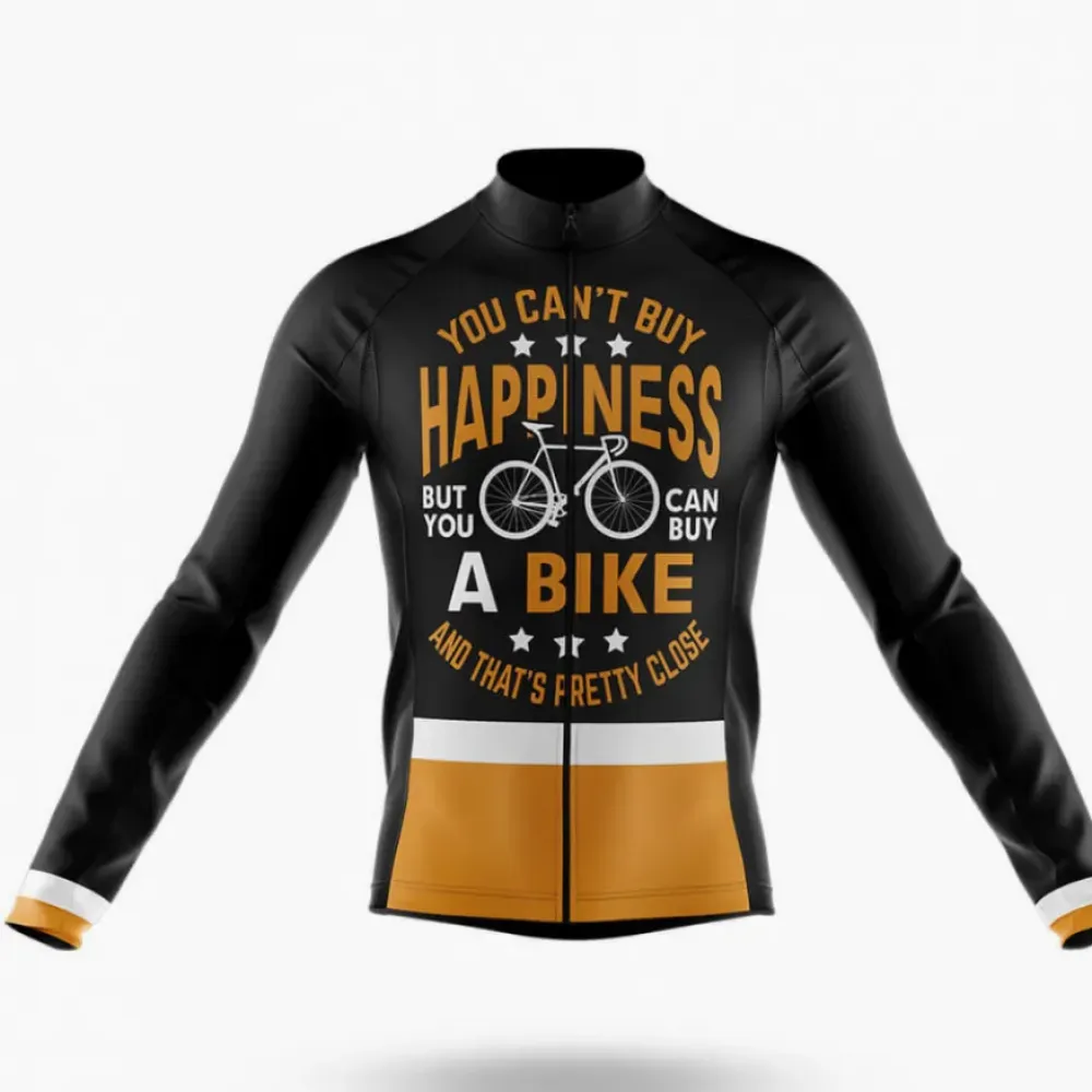 Cycling Jersey Happiness Black/Gold/White