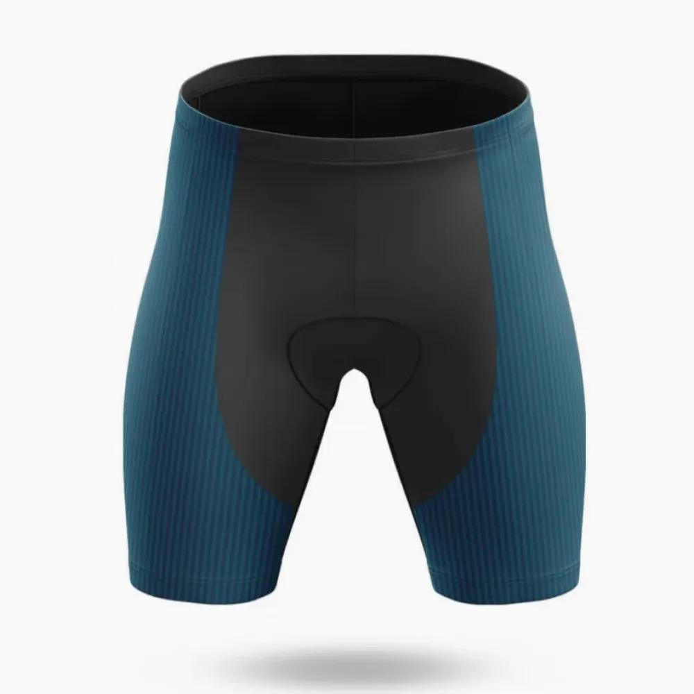Cycling Shorts Comfortable Teal/Black/Striped