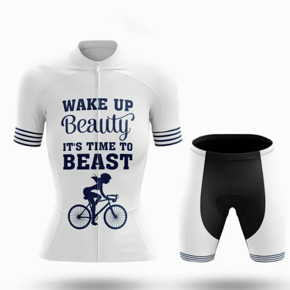 Beauty Wake Up Cycling Kit White/Black/Navy